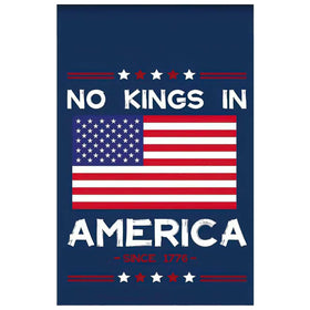 Colorato No Kings yard flag double-sided design for year-round porch display.