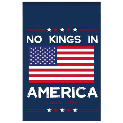 Colorato No Kings yard flag double-sided design for year-round porch display.