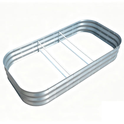 Colorfulbeetle galvanized raised garden bed 67x36x10in enables large vegetable growing space.