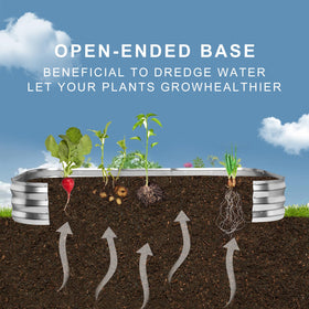 Colorfulbeetle large metal garden bed offers generous space for vegetables and herbs.