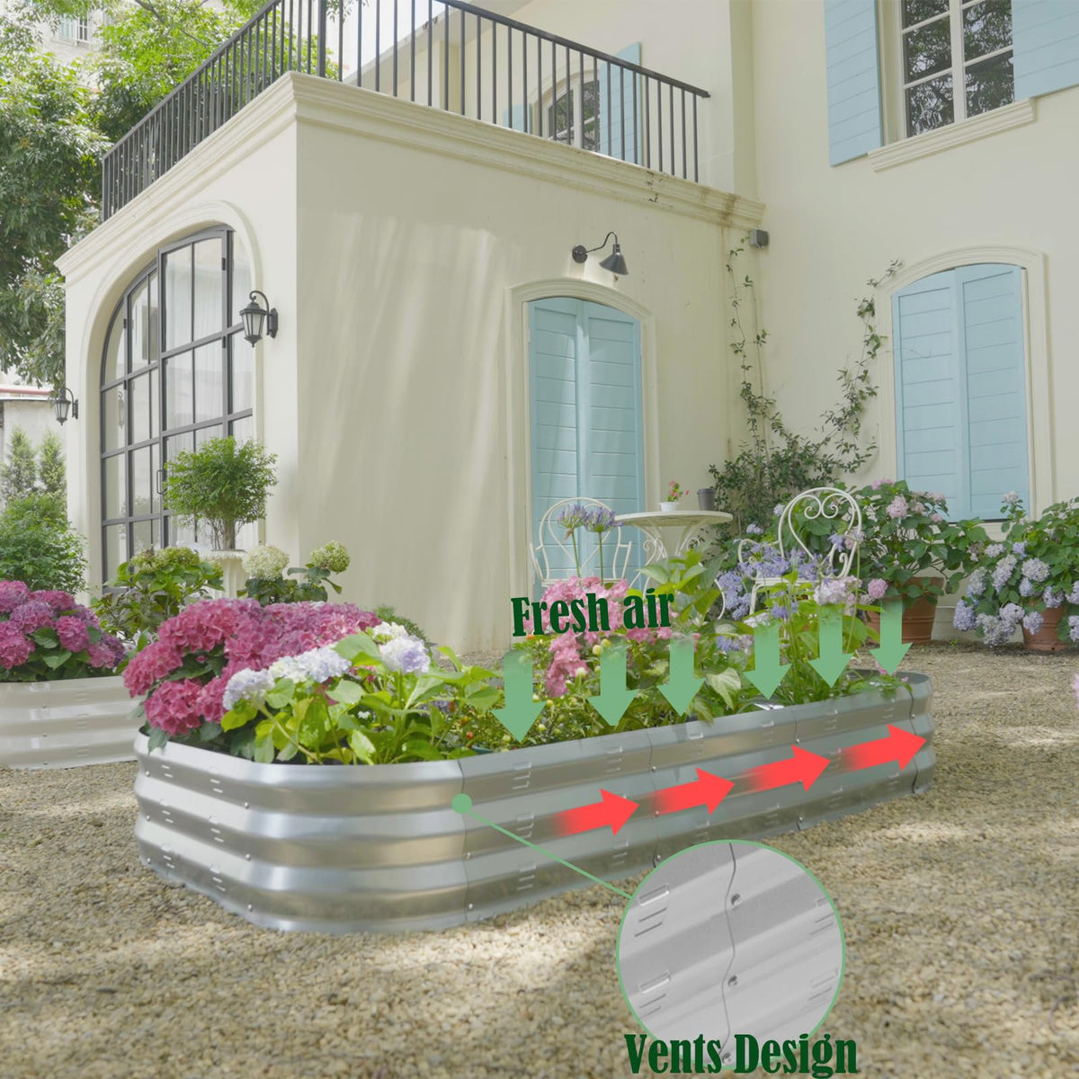 Colorfulbeetle outdoor raised bed helps defend plants from pests and weeds.