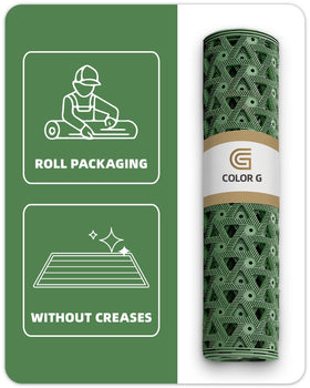 Color&Geometry 32x48 green door mat adds vibrant curb appeal.