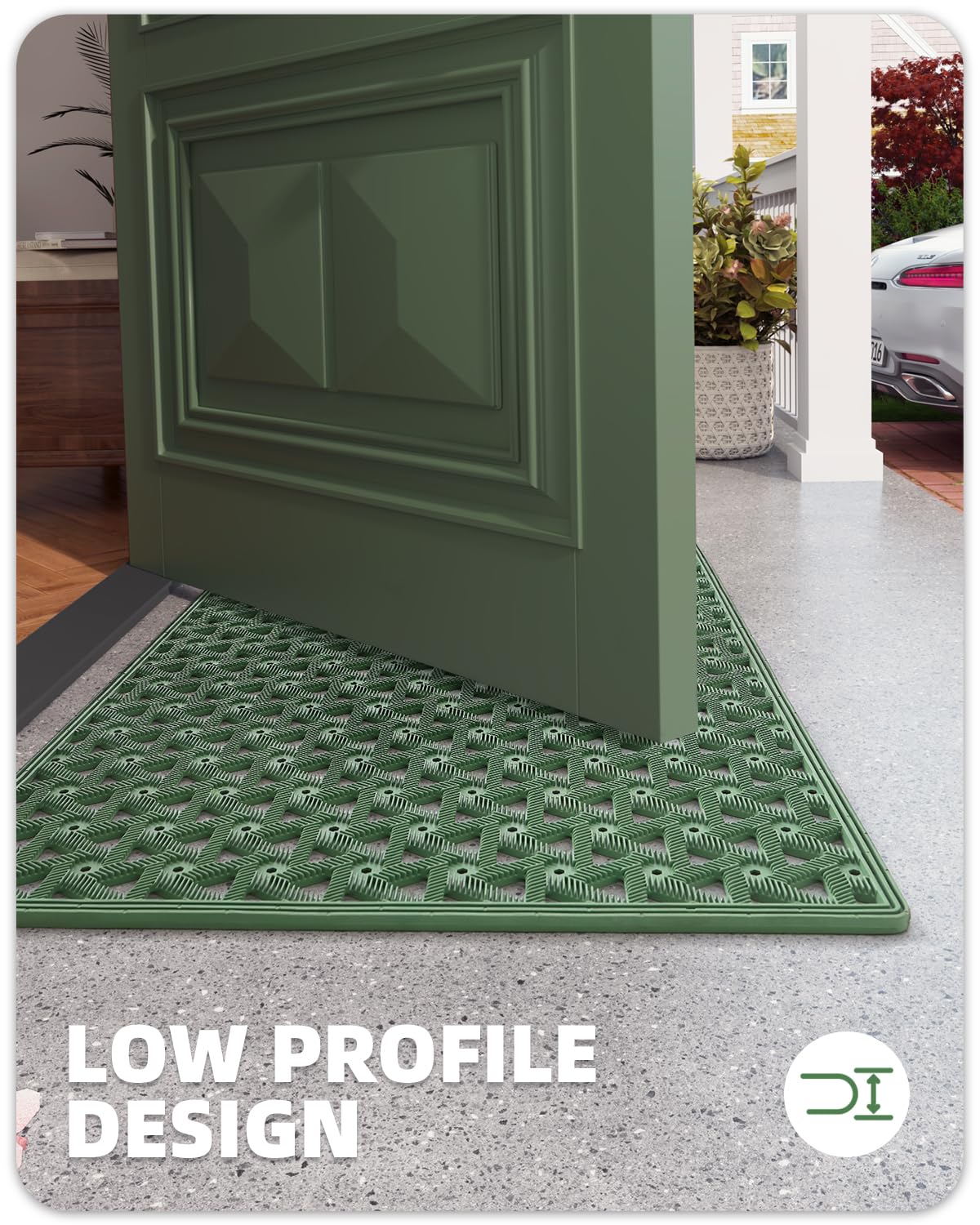 Color&Geometry all-weather mat handles high-traffic entrances.