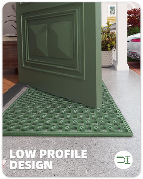Color&Geometry all-weather mat handles high-traffic entrances.