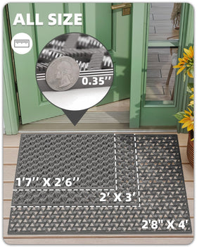 Color&Geometry rubber back door mat provides slip resistance for safe entry and exit