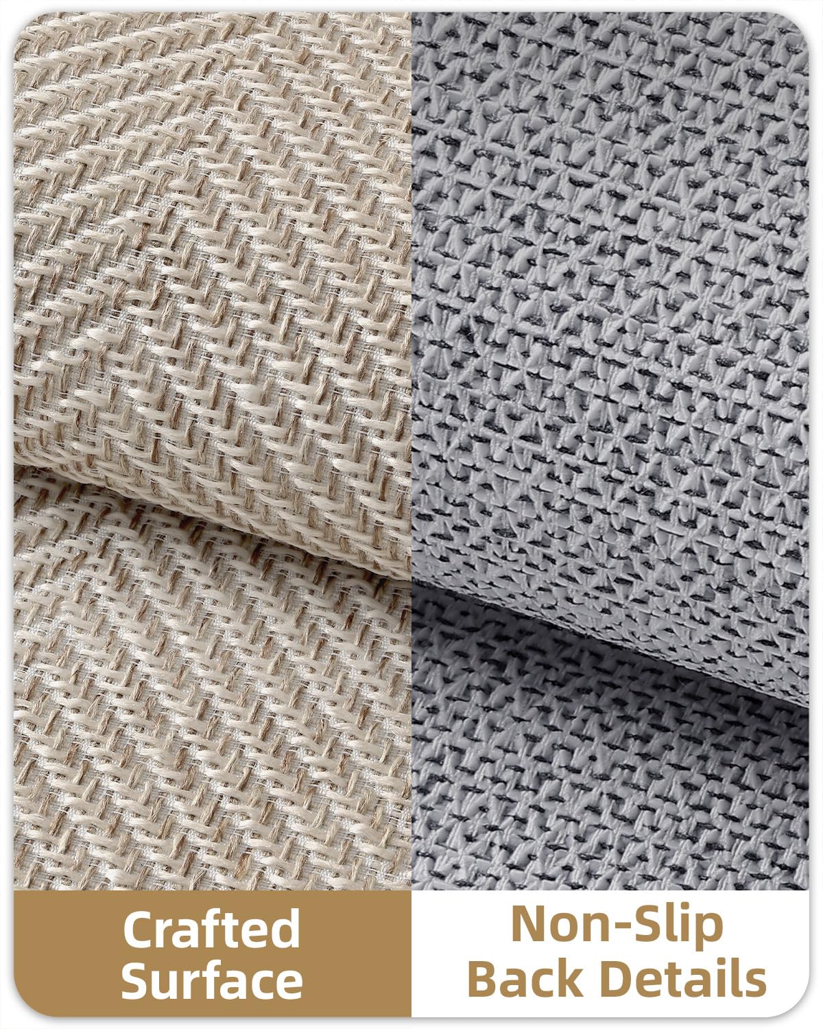 Color&Geometry absorbent polyester surface traps light dirt and moisture