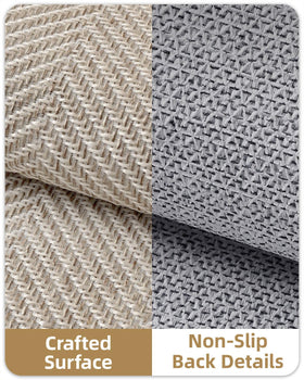 Color&Geometry absorbent polyester surface traps light dirt and moisture