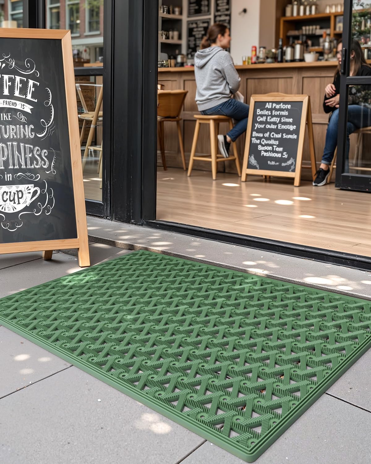 Color&Geometry easy-clean mat resists stains and cleans easily.