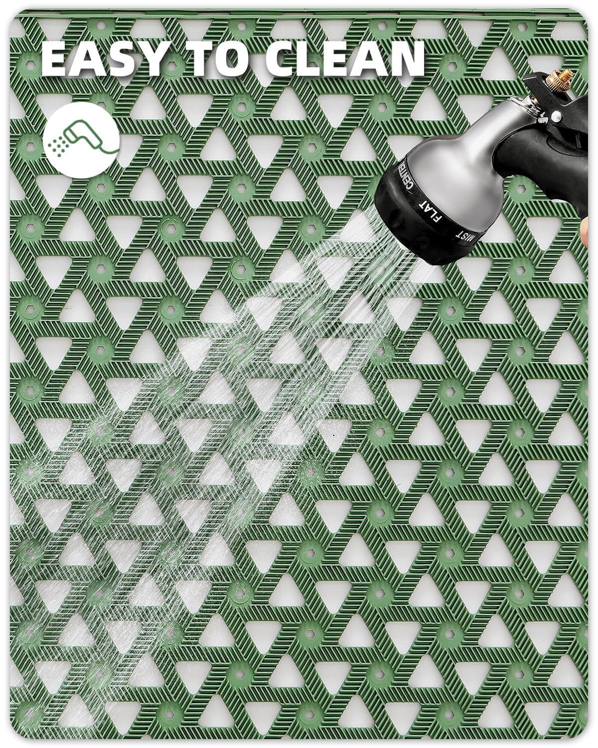 Color&Geometry entryway mat ideal for patios and porches.