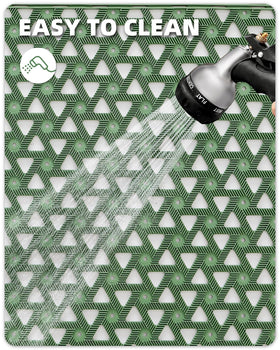 Color&Geometry entryway mat ideal for patios and porches.