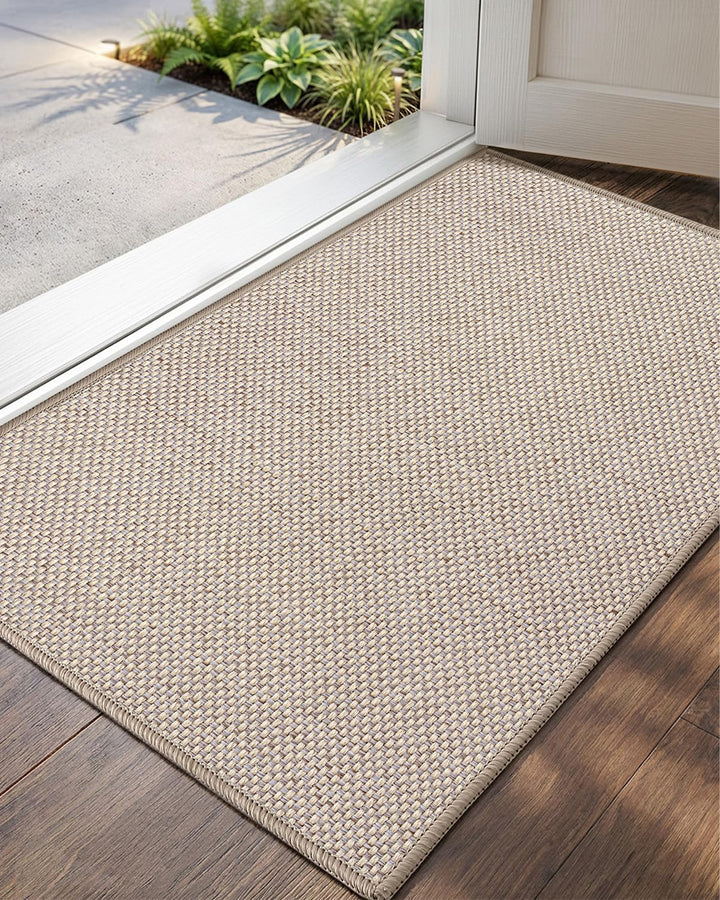 Color&Geometry front door mat 26x47 helps trap dirt and keep floors clean.