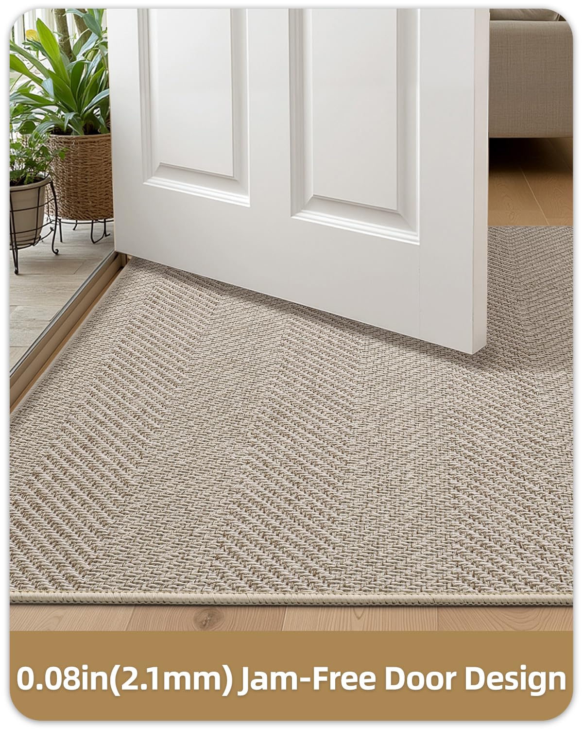 Color&Geometry non-slip bottom prevents sliding on high-traffic floors