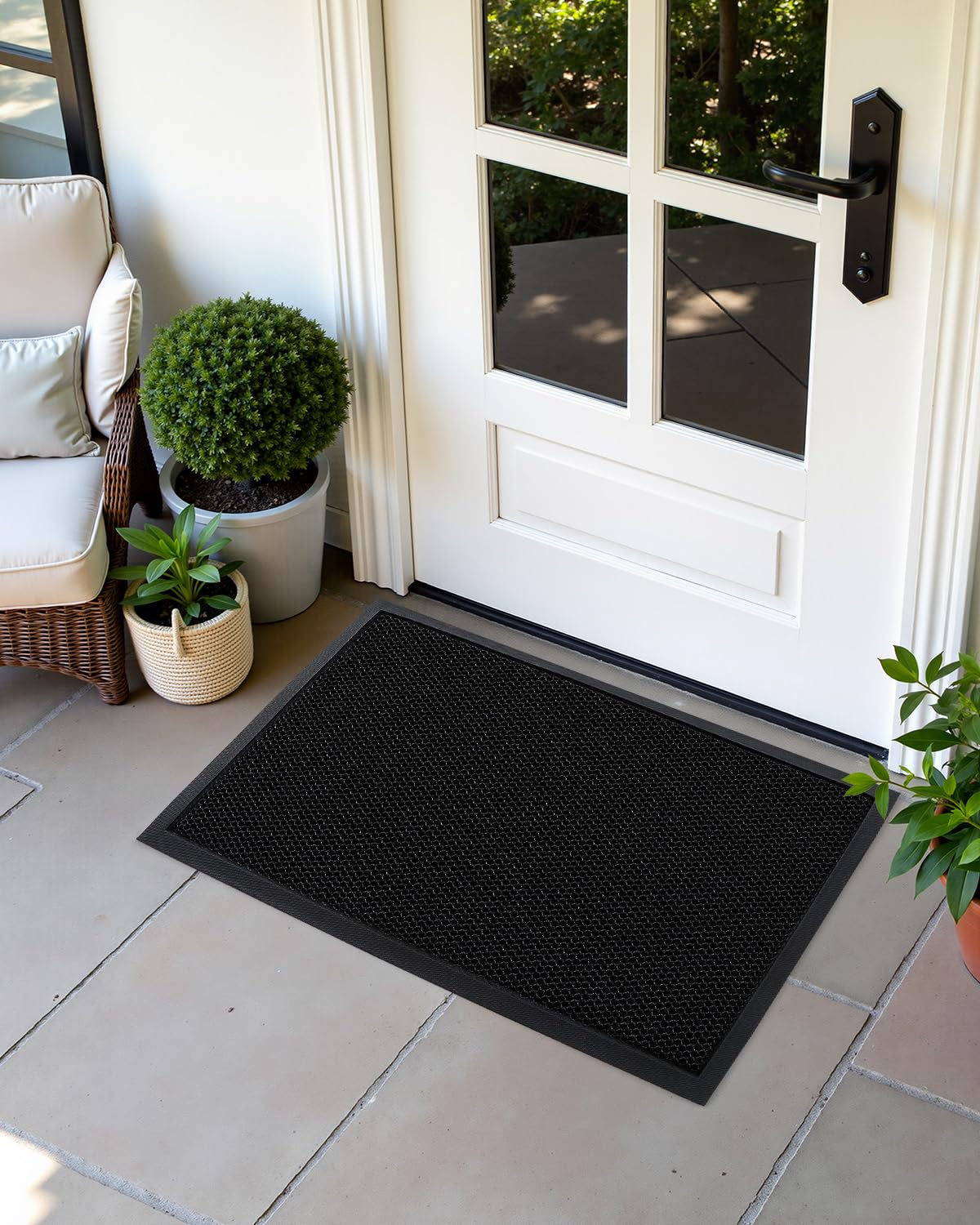 Color&Geometry non-slip backing keeps mat in place during busy days.