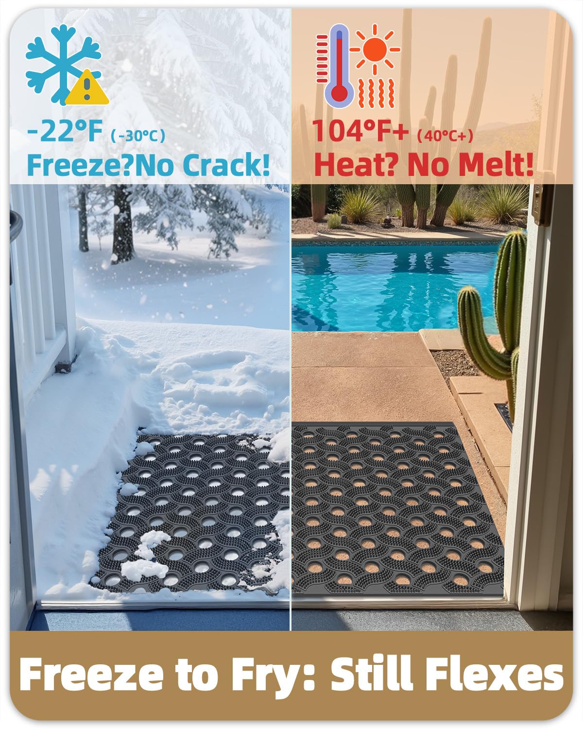 Color&Geometry Stormproof Mat eco-friendly material supports sustainable outdoor use