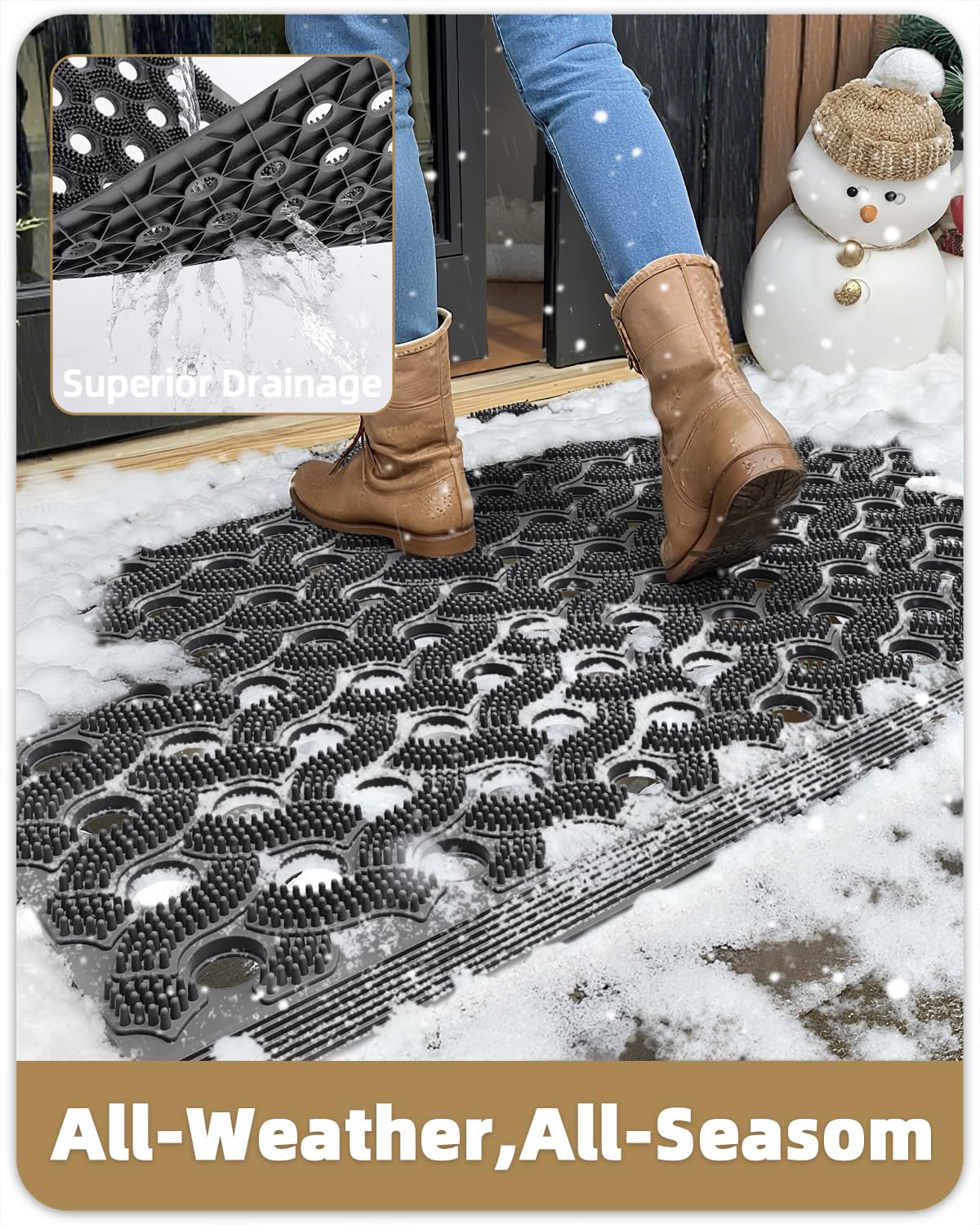Color&Geometry Stormproof Mat quick-dry hollow nubs in action for fast moisture removal
