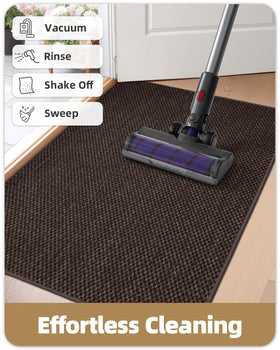 Color&Geometry doormat withstands weather and daily foot traffic.
