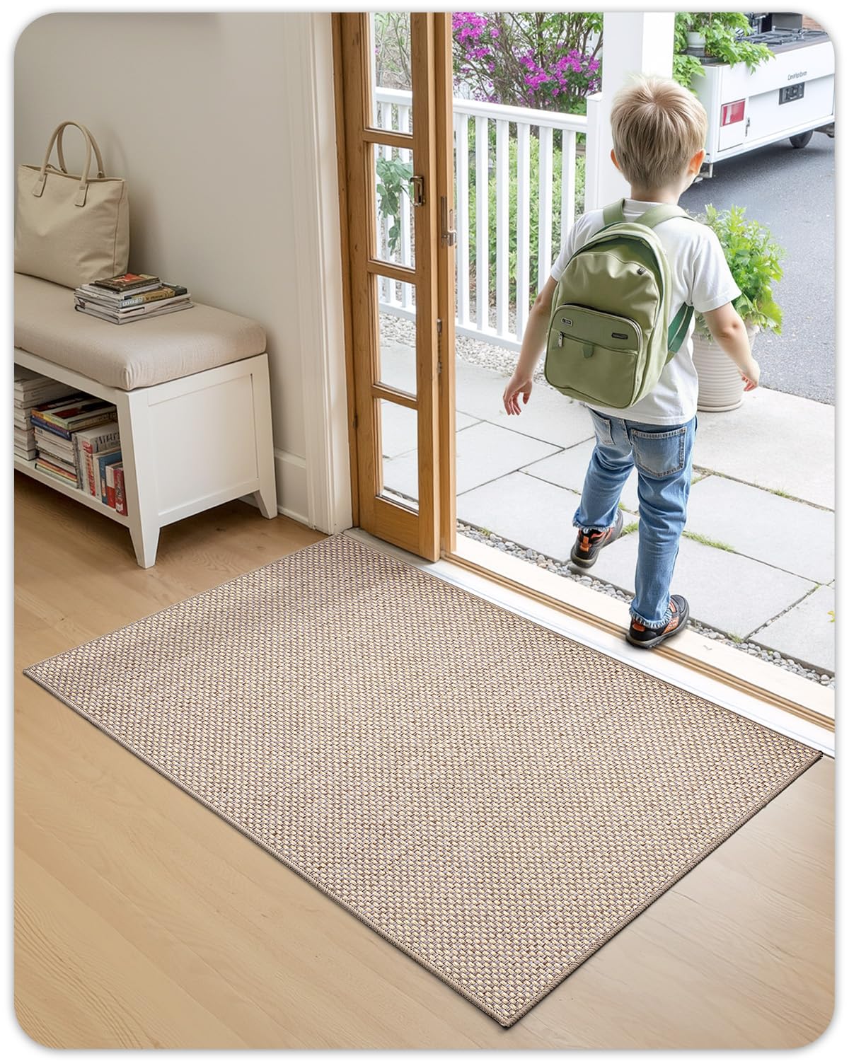 Durable door mat ideal for entryways, mudrooms, and kitchens