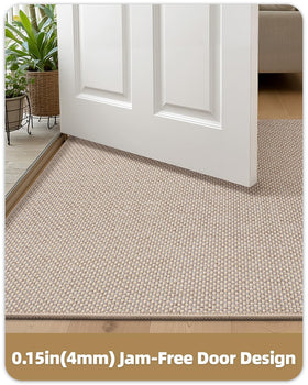 Geometric texture enhances interior decor while catching dust and moisture