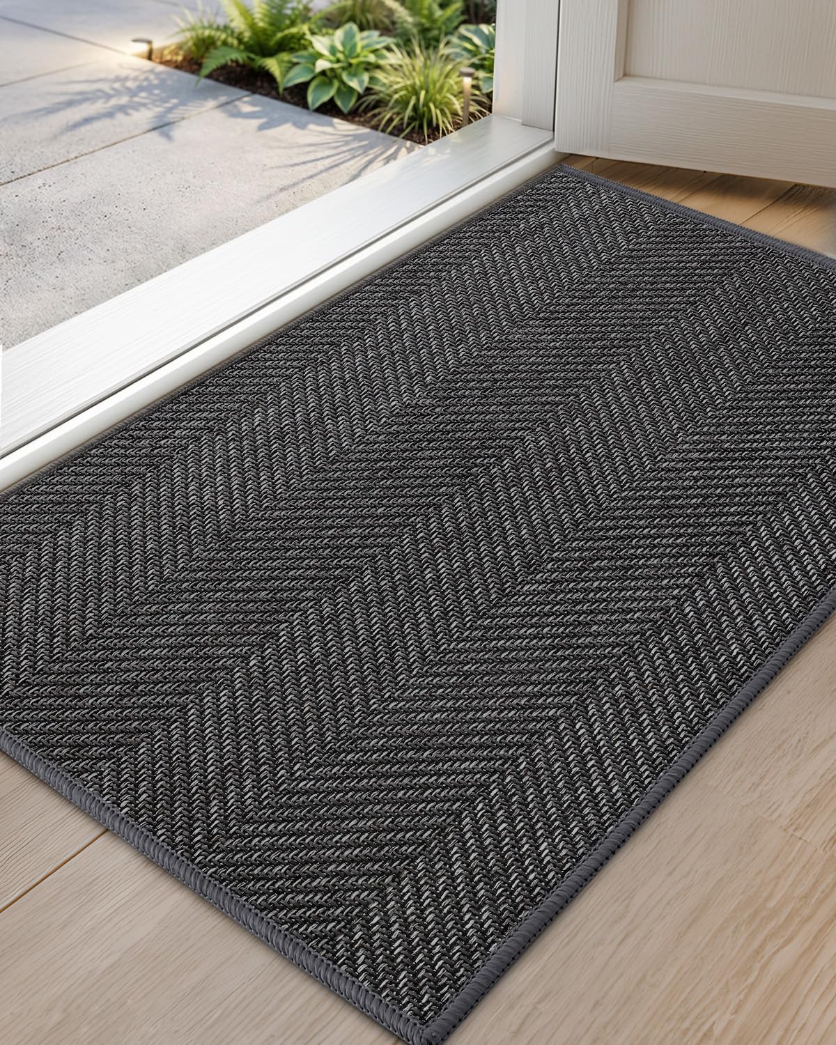 Color&Geometry Ultra Thin Door Mat 32x48 adds stylish entry protection.