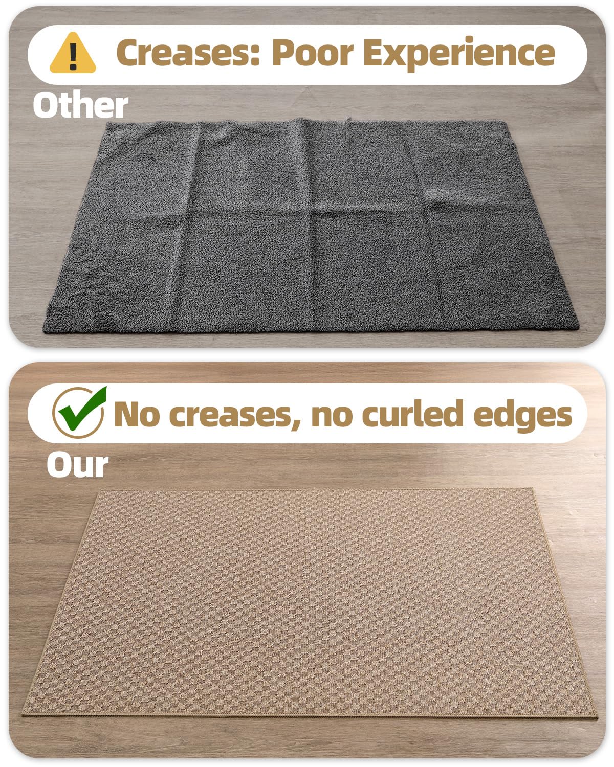 Color&Geometry washable dirt trapper rug dries quickly after outdoor use.