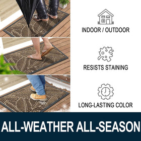 Colorxy easy-clean door mat rinses quickly and dries