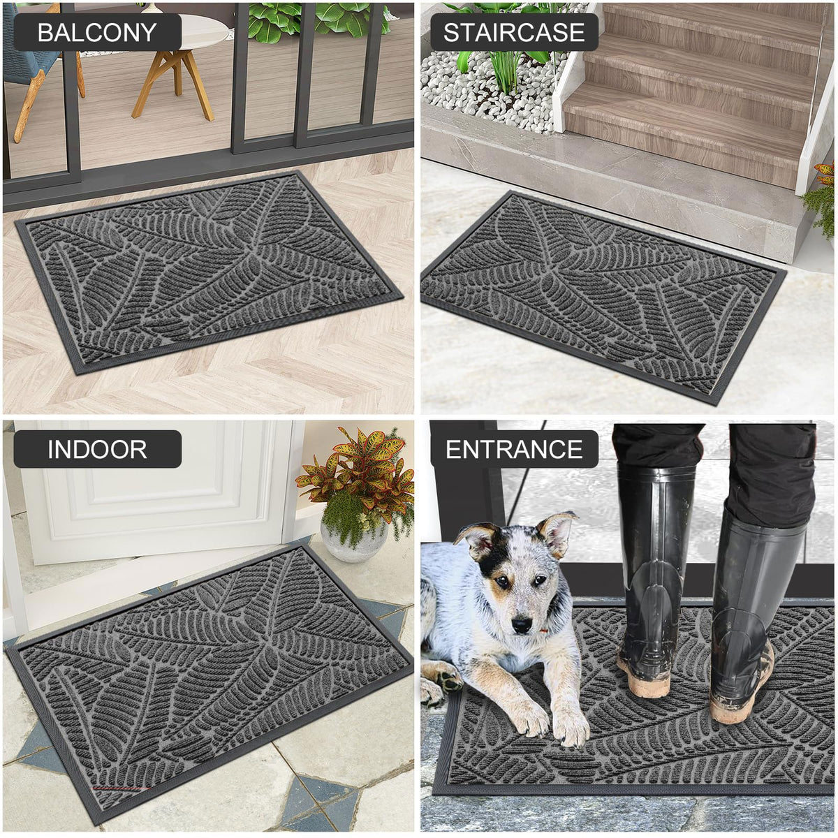 Colorxy mat suitable for indoor and outdoor use at doors, patios, and garages.
