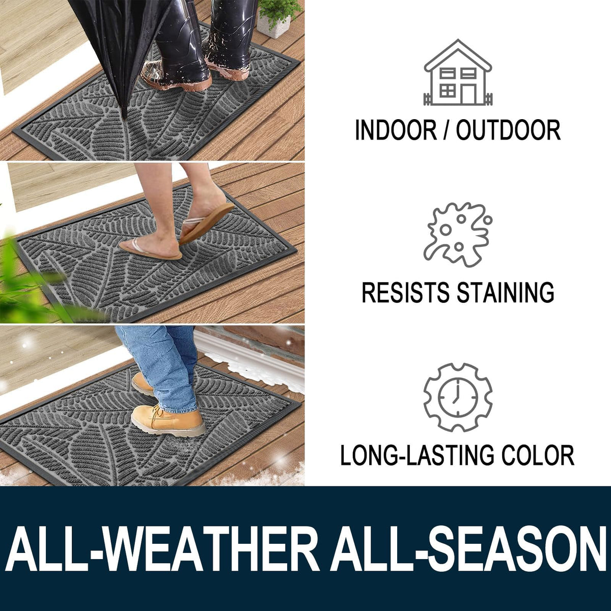 Colorxy ultra-thin 0.20-inch edge fits neatly under doors.