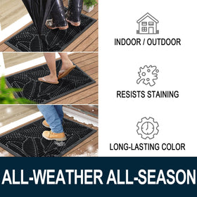 Colorxy low-profile doormat slides under doors without jamming.