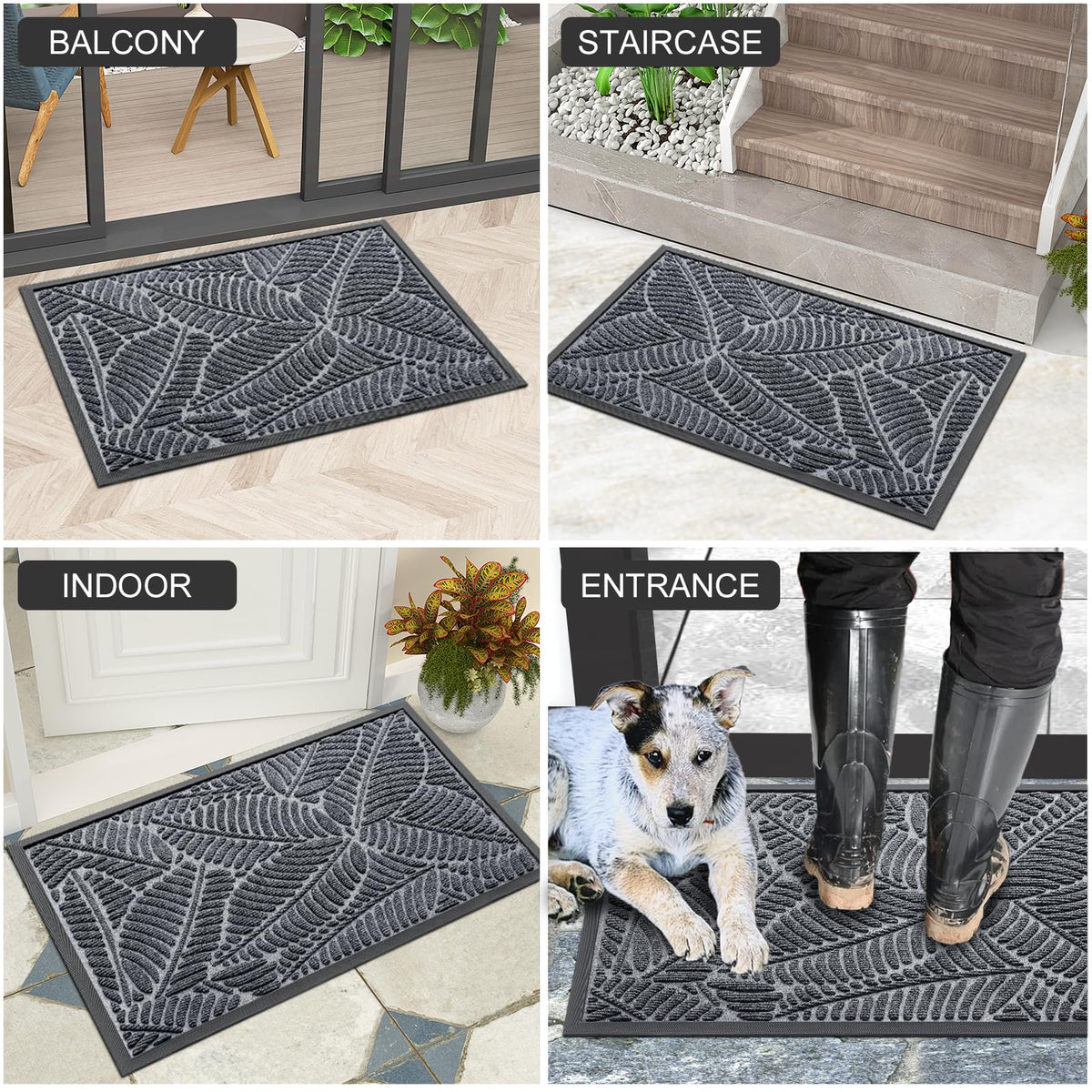 Colorxy multi-purpose door mat suitable for indoor and outdoor use.
