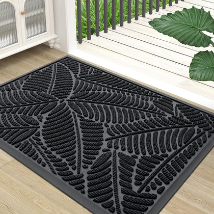 Colorxy waterproof doormat at the front door, absorbs moisture and traps dirt.
