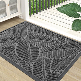 Colorxy waterproof doormat at the front entrance with dirt-catching texture for cleaner entry.