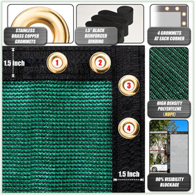 ColourTree stainless grommets edges reinforce binding for wind tolerance.
