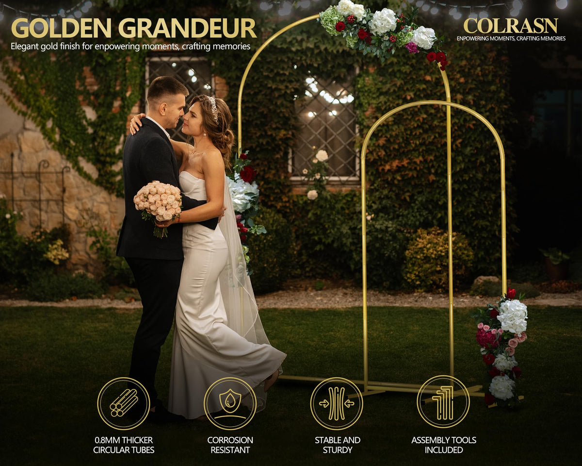 COLRASN balloon backdrop frame shown with balloons for festive photos