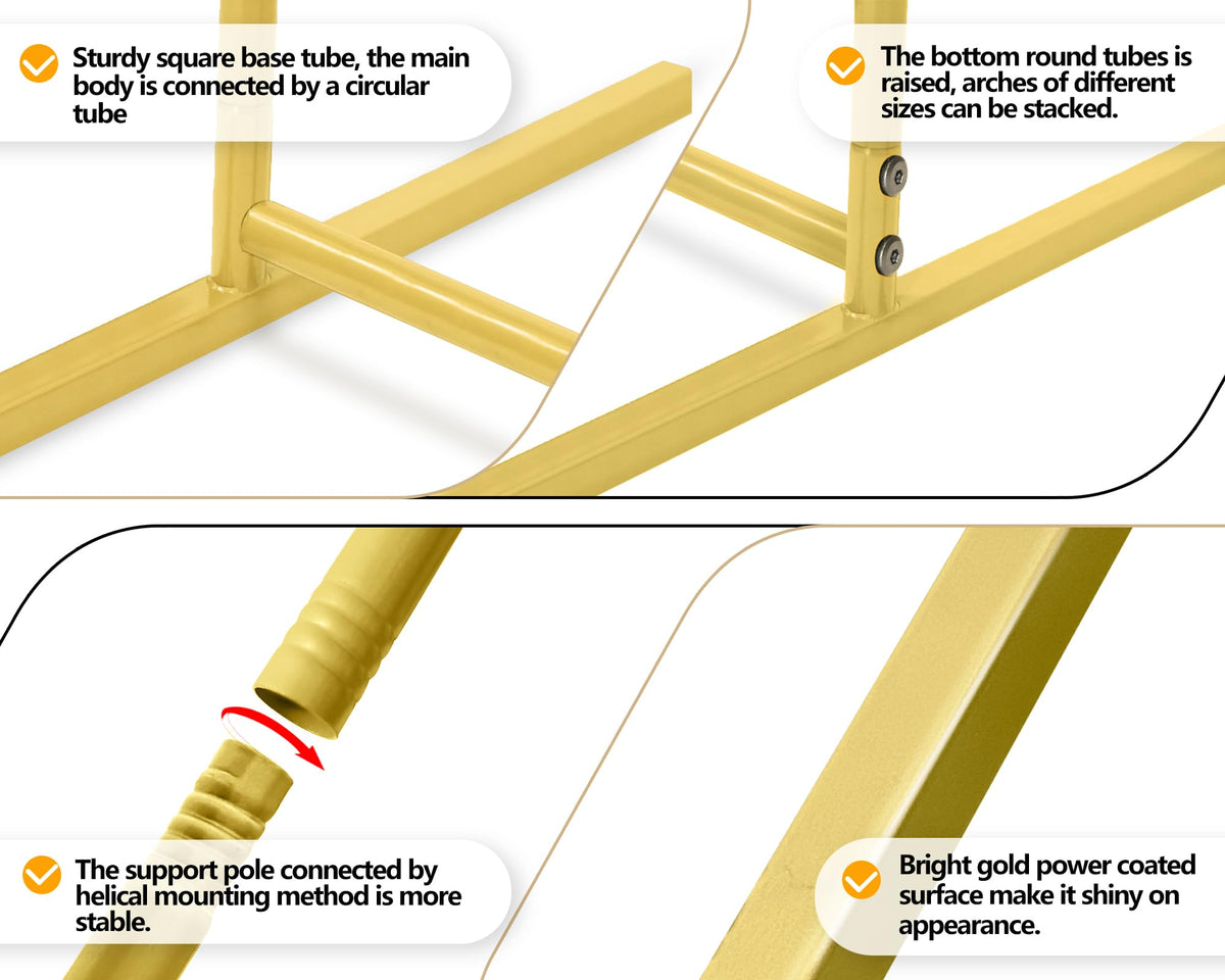 COLRASN gold arch backdrop stand 6ft ideal for versatile venues