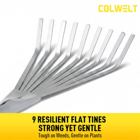 Colwelt 16.5-inch rake features built-in hanging hole for easy storage.