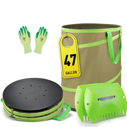 Colwelt collapsible garden bag 47 gallons ready for big yard cleanup.