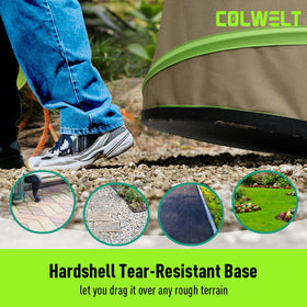 Colwelt hardshell bottom garden bag durable on rough terrain.
