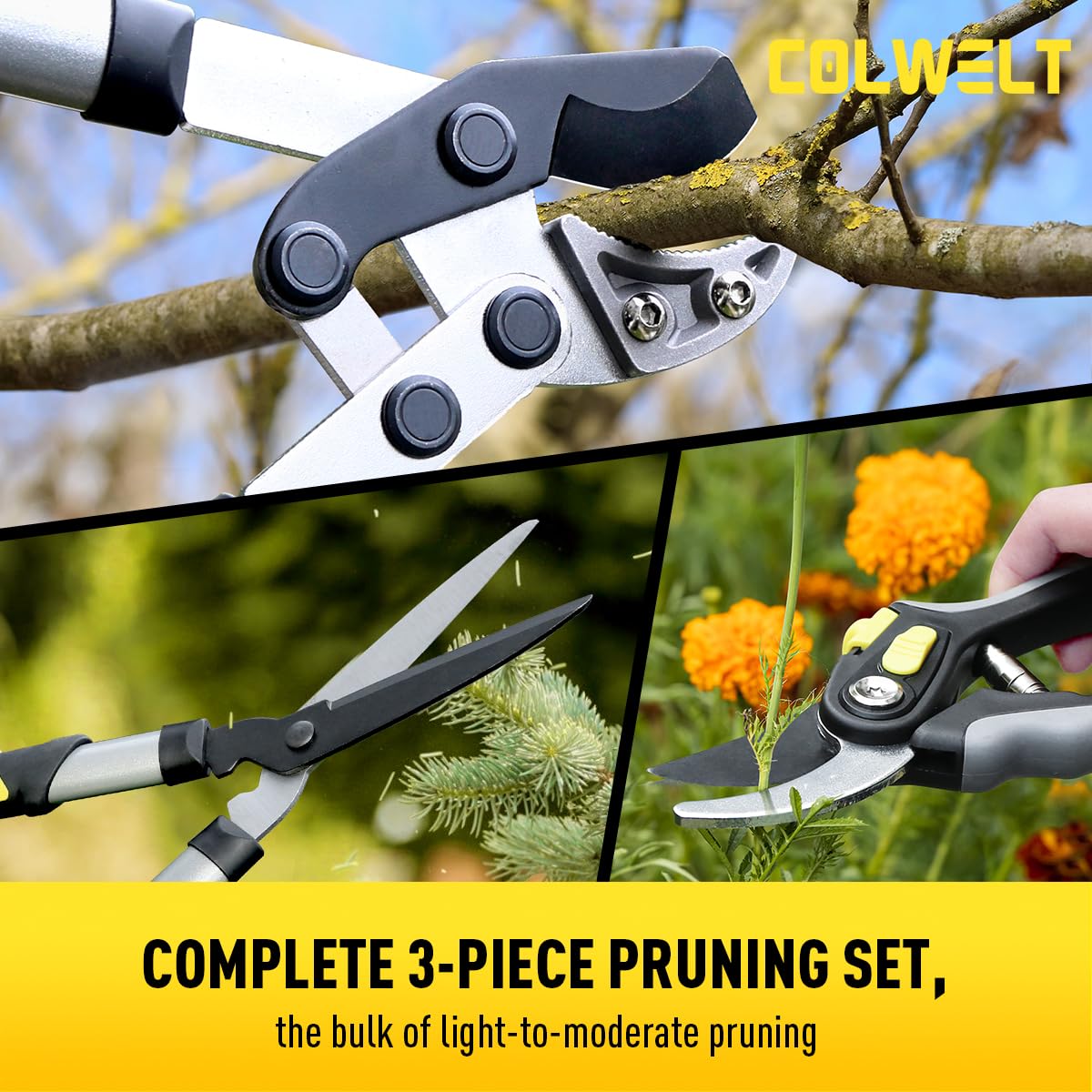 Colwelt hedge clippers 17-inch for crisp hedge shaping and clean lines.