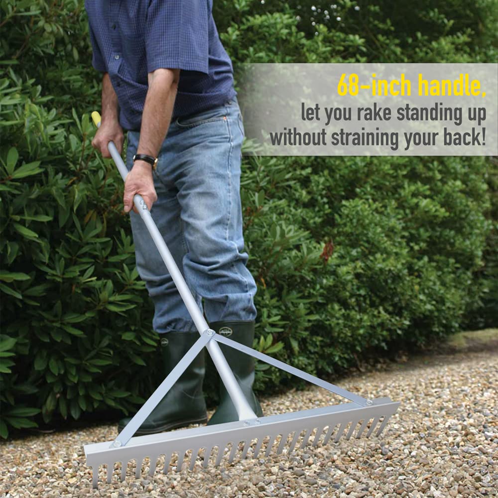 Colwelt rake wide-side for coarse raking and clump breaking.