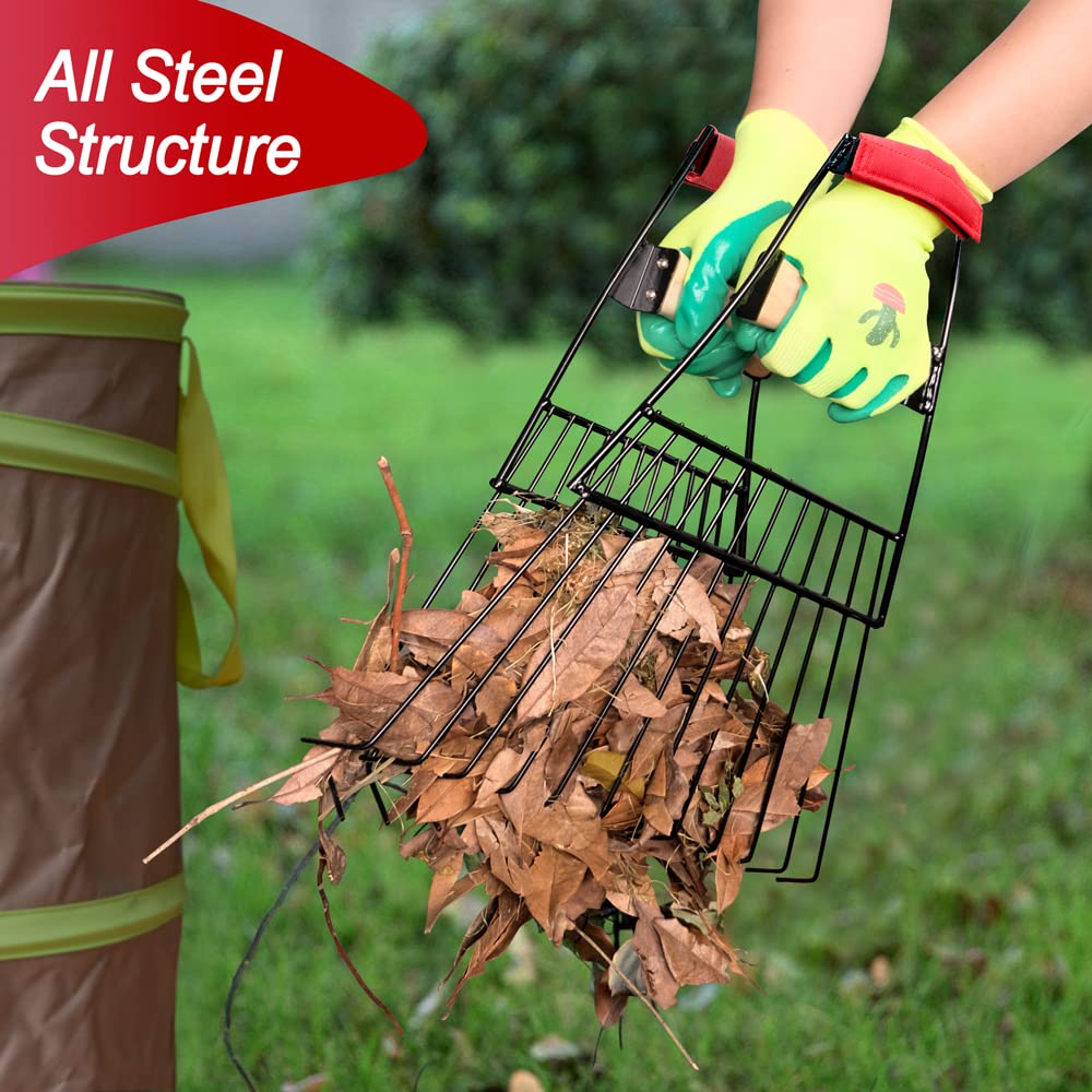 Colwelt leaf scoop handles wet and dry leaves with versatility