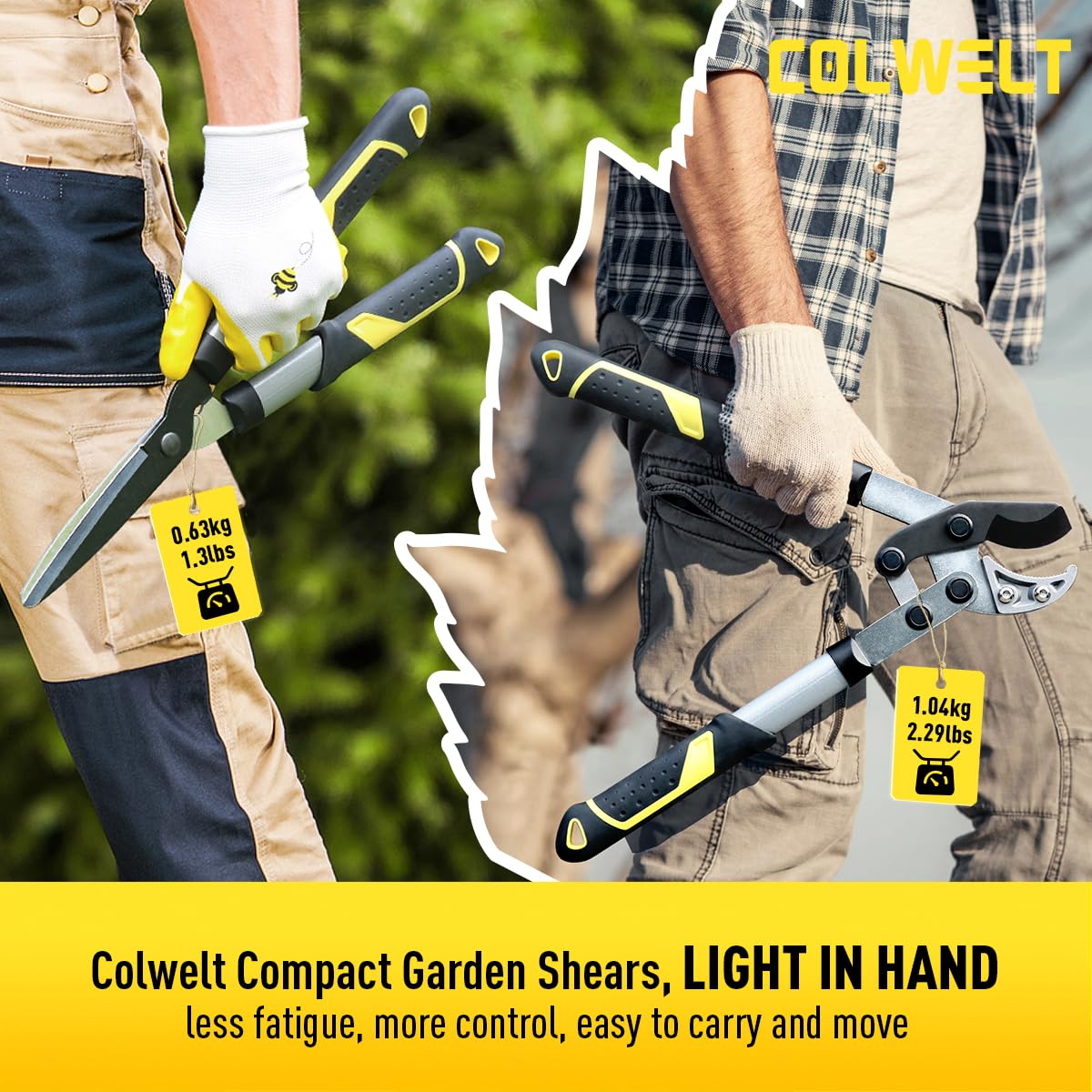 Colwelt soft grip handle cushions the hand for comfortable pruning sessions.