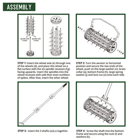Gloves included with Colwelt Spike Lawn Aerator for ready-to-use setup.