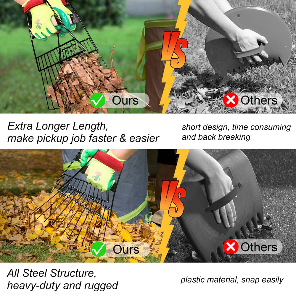Colwelt steel leaf scoop collects needles and twigs efficiently