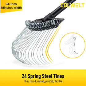 Colwelt Thatch Rake 61-inch handle promotes upright use and back comfort