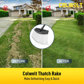 Colwelt Thatch Rake ergonomic handle for comfortable sessions