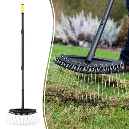 Colwelt Thatch Rake head close-up showing curved tines for gentle thatch lift