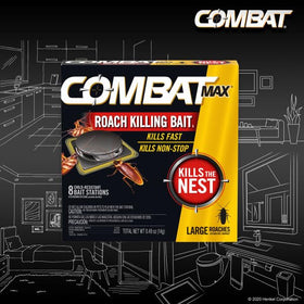 Combat Max roach station with child-resistant cap for safety.