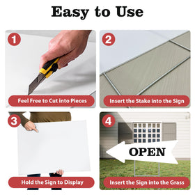 ComboJoy double-sided arrow sign increases visibility for lawns and driveways.