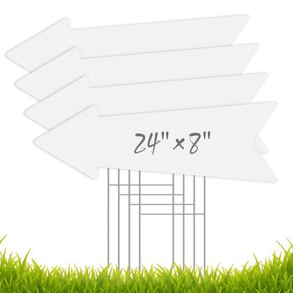 ComboJoy Arrow Sign with H-Stake guides open-house guests clearly outdoors.