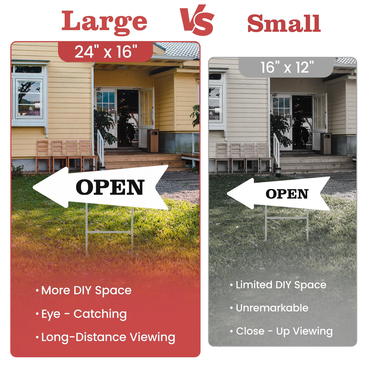ComboJoy Arrow Sign directs yard-sale shoppers with weatherproof, high-visibility panels.